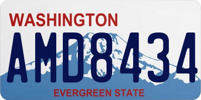 WA license plate AMD8434