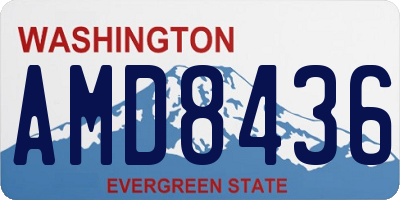 WA license plate AMD8436