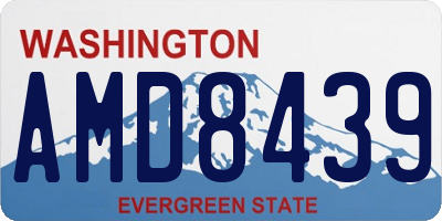 WA license plate AMD8439