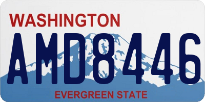 WA license plate AMD8446