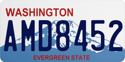 WA license plate AMD8452