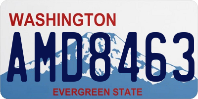 WA license plate AMD8463