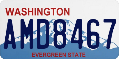 WA license plate AMD8467