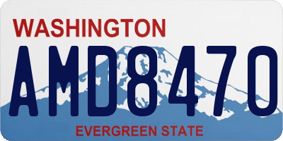 WA license plate AMD8470