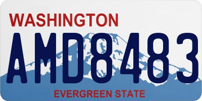 WA license plate AMD8483