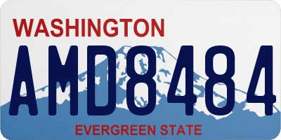 WA license plate AMD8484