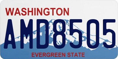 WA license plate AMD8505