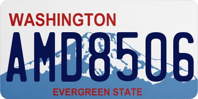 WA license plate AMD8506