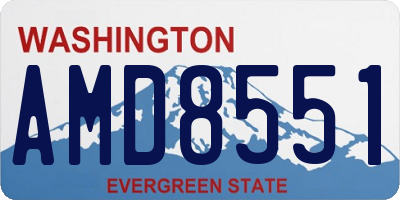 WA license plate AMD8551
