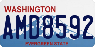 WA license plate AMD8592