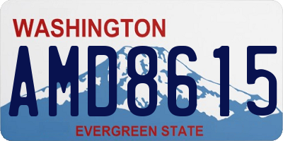 WA license plate AMD8615