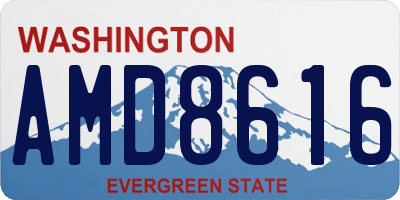 WA license plate AMD8616