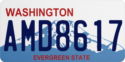 WA license plate AMD8617