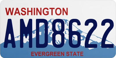 WA license plate AMD8622