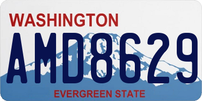 WA license plate AMD8629