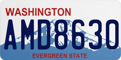 WA license plate AMD8630
