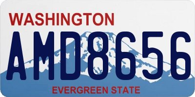 WA license plate AMD8656