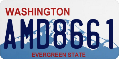 WA license plate AMD8661