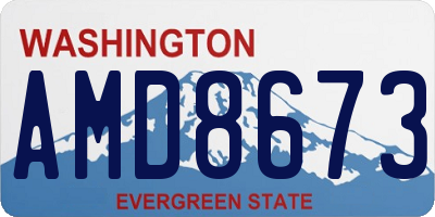 WA license plate AMD8673