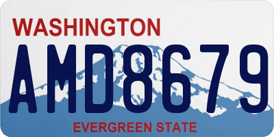 WA license plate AMD8679