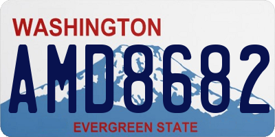 WA license plate AMD8682