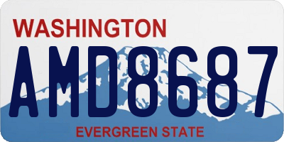 WA license plate AMD8687