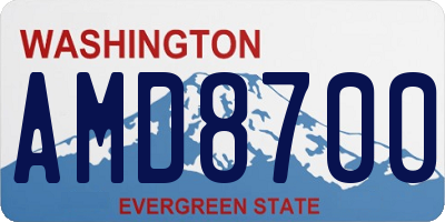 WA license plate AMD8700