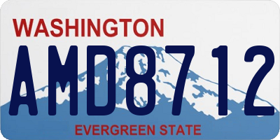 WA license plate AMD8712