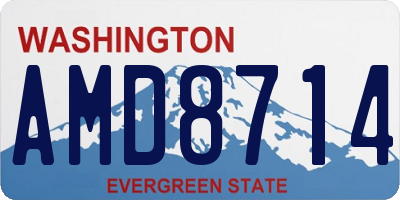 WA license plate AMD8714