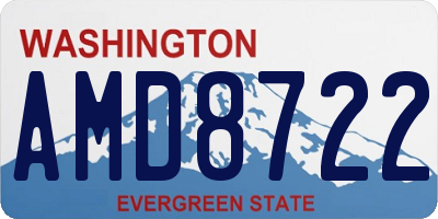 WA license plate AMD8722