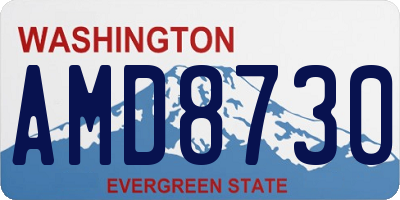 WA license plate AMD8730