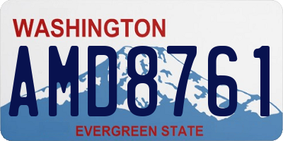 WA license plate AMD8761