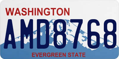 WA license plate AMD8768