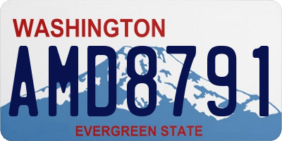 WA license plate AMD8791
