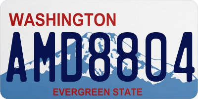 WA license plate AMD8804
