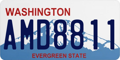 WA license plate AMD8811