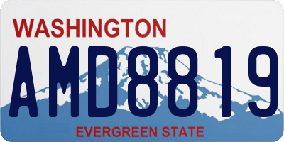 WA license plate AMD8819