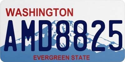WA license plate AMD8825