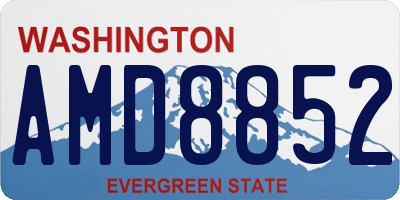 WA license plate AMD8852