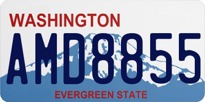 WA license plate AMD8855