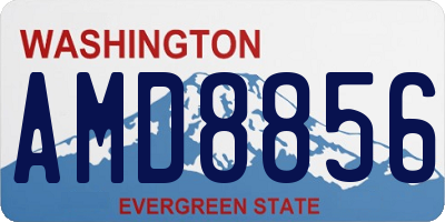 WA license plate AMD8856