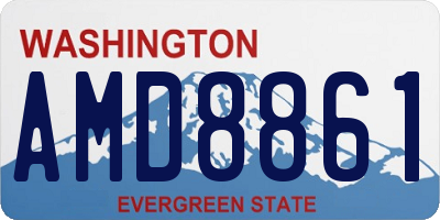 WA license plate AMD8861