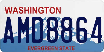 WA license plate AMD8864