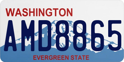 WA license plate AMD8865