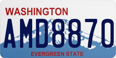 WA license plate AMD8870