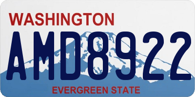 WA license plate AMD8922