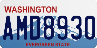 WA license plate AMD8930