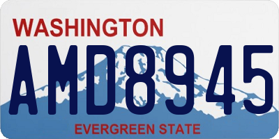 WA license plate AMD8945