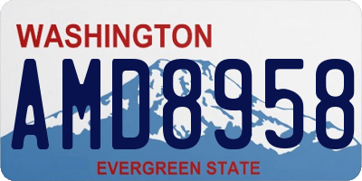 WA license plate AMD8958