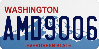 WA license plate AMD9006